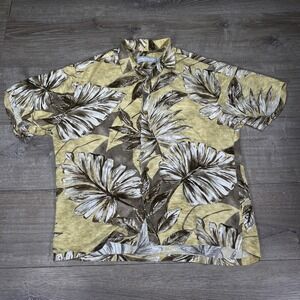 Jams World Shirt Mens Medium Hawaiian Aloha Floral Kona Coast Made Hawaii Rayon